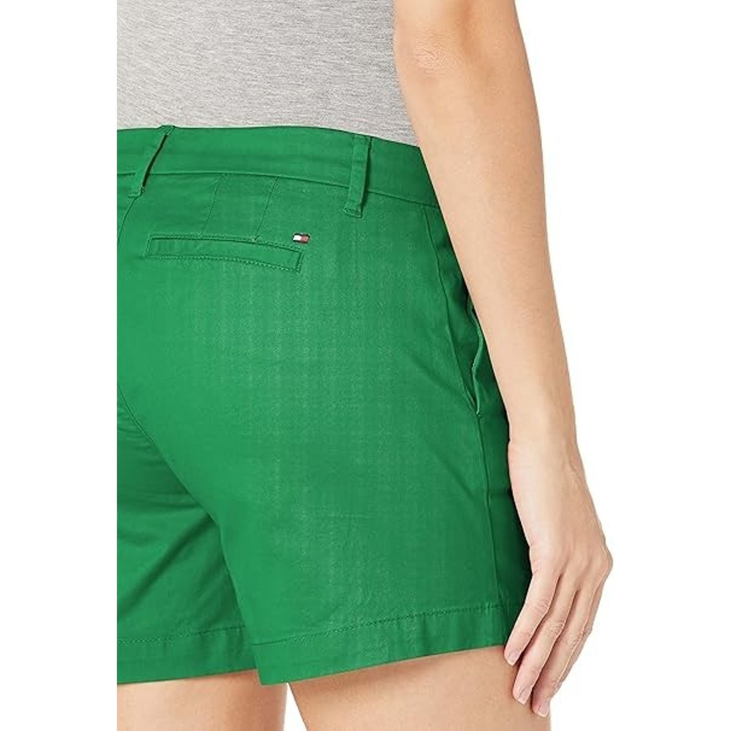 Tommy Hilfiger Womens Shorts Casual Hollywood 5" Inseam Pockets Fern Green Sz 16