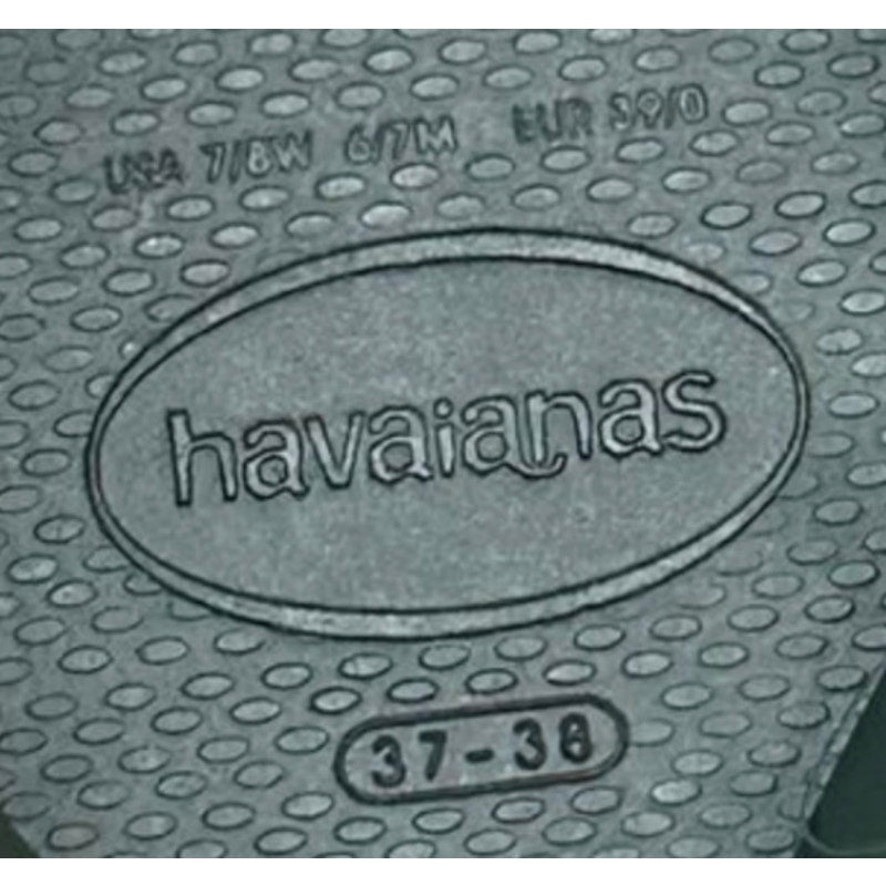 Havaianas Unisex Flip Flop Sandals Dark Olive Green Size 7/8W- 6/7M New With Tag