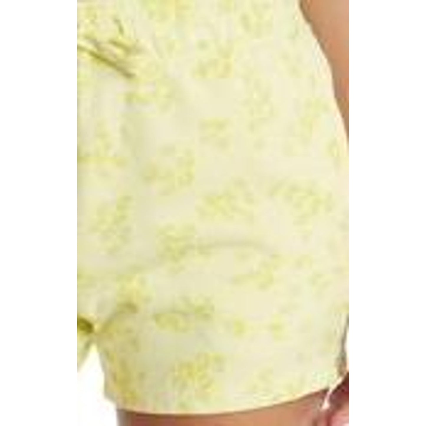 ABOUND Womens Shorts Floral Print Drawstring Yellow Floral Size S