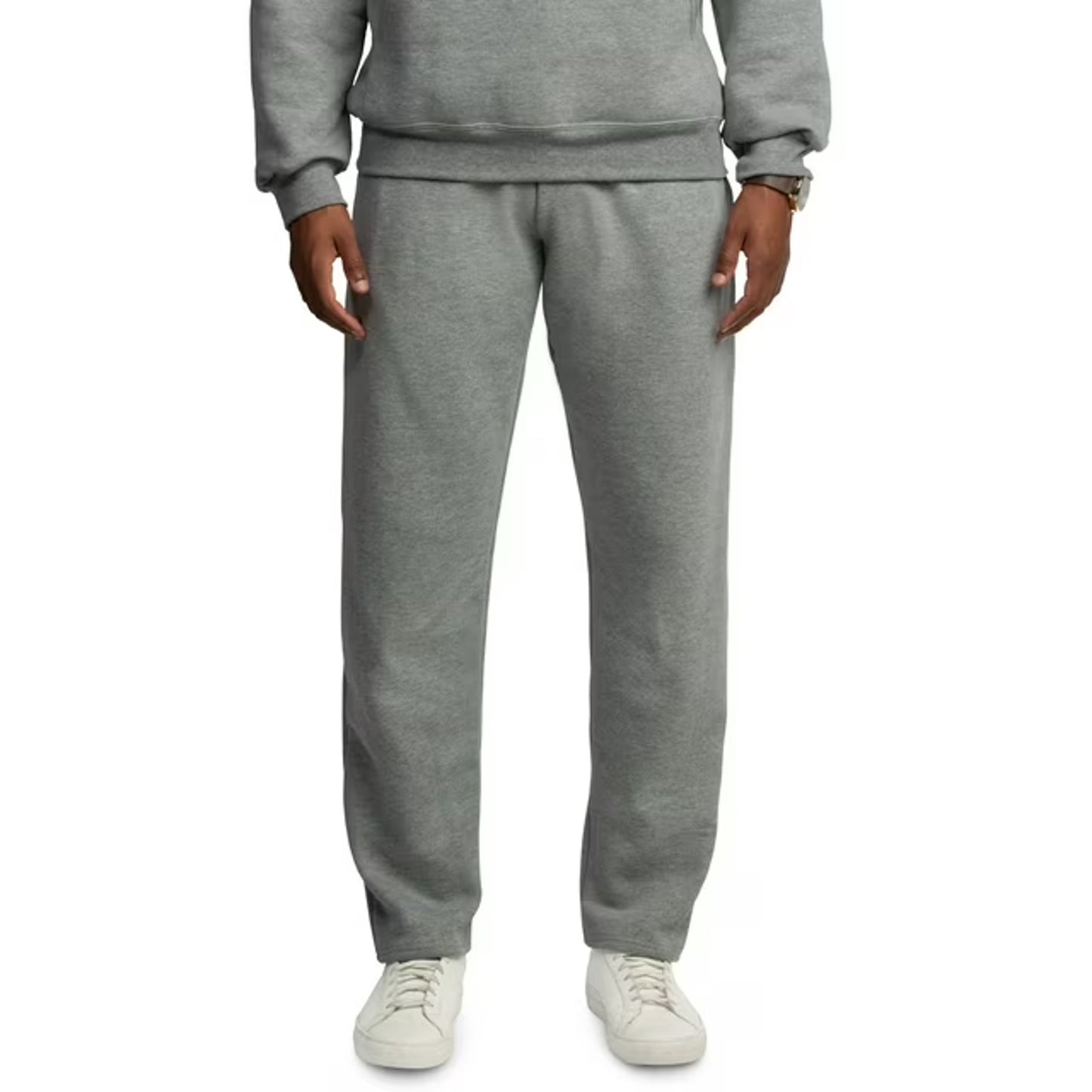 Fruit of the Loom Mens EverSoft Fleece Open Bottom Sweatpants Gray Size 2XL