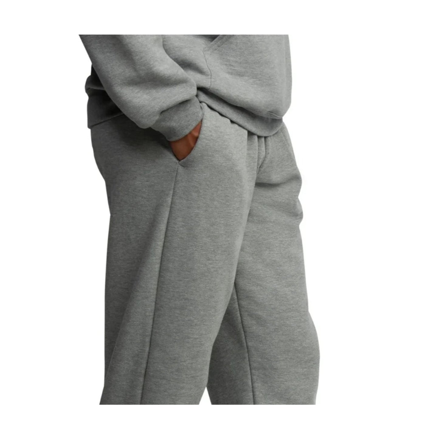 Fruit of the Loom Mens EverSoft Fleece Open Bottom Sweatpants Gray Size 2XL