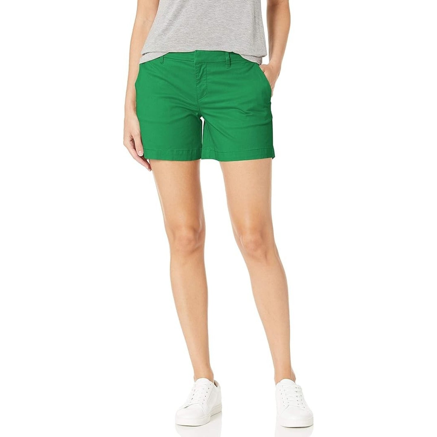 Tommy Hilfiger Womens Shorts Casual Hollywood 5" Inseam Pockets Fern Green Sz 16