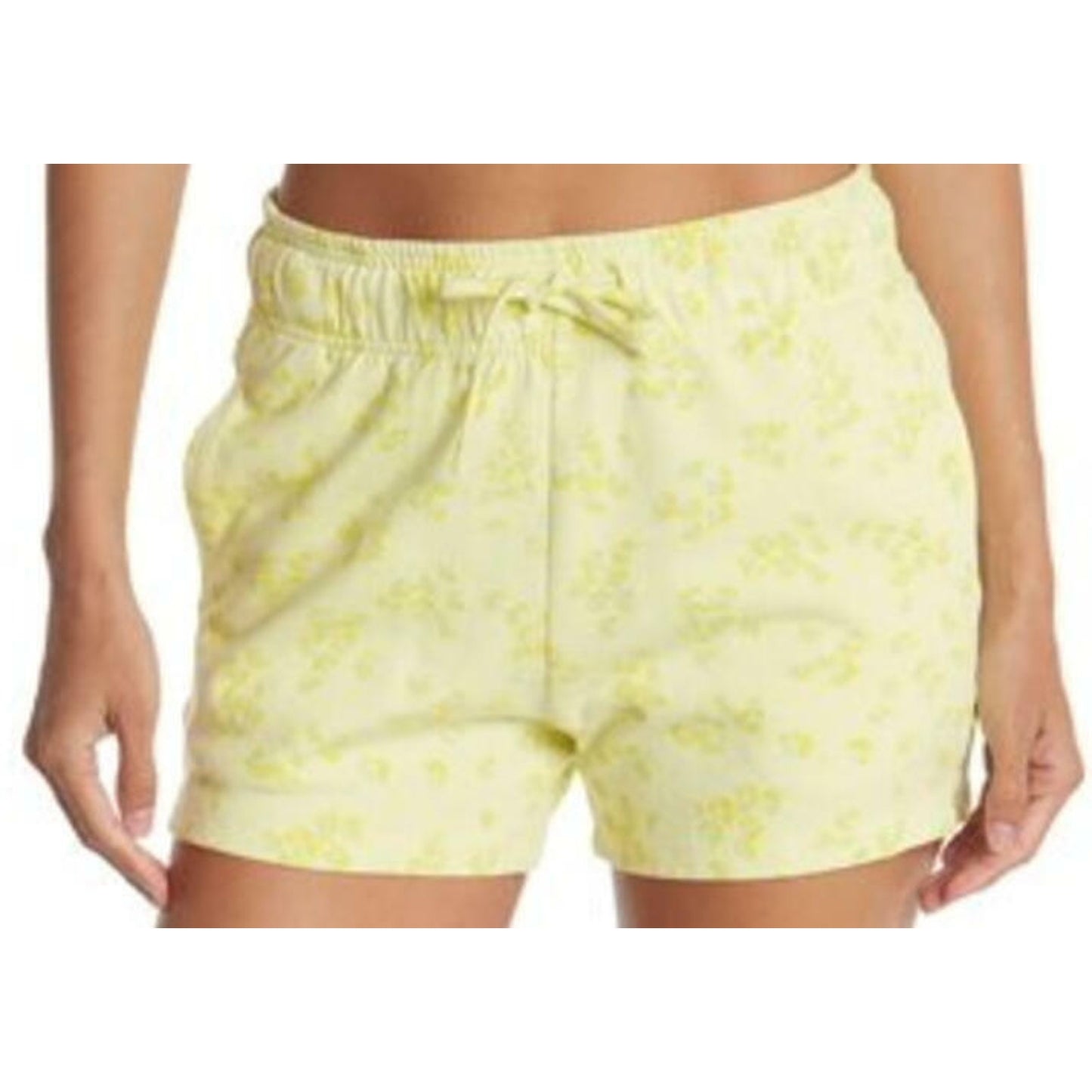 ABOUND Womens Shorts Floral Print Drawstring Yellow Floral Size S