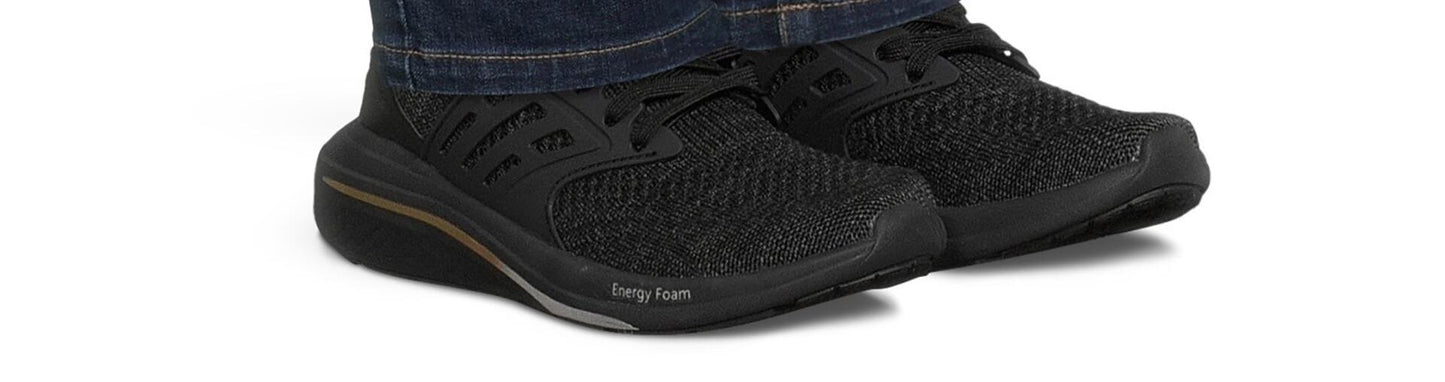 Avia Womens Caged Knit Sneakers Black Size 9