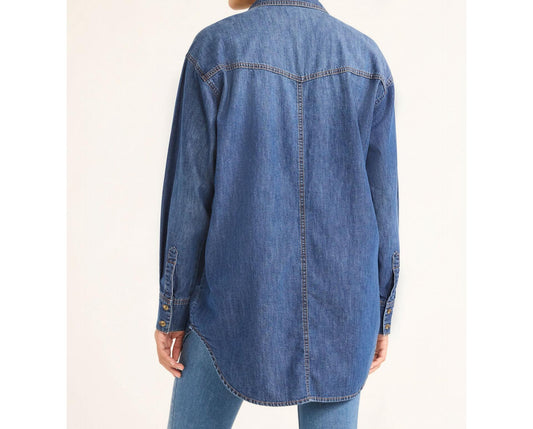 Sofia Jeans Womens Sofia Oversized Boyfriend Shirt Long Sleeves Marquie Size M