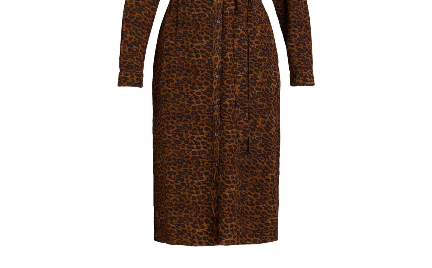 Time and Tru Womens Shirt Dress with Long Sleeves Brown Soil Leopard Size XXL