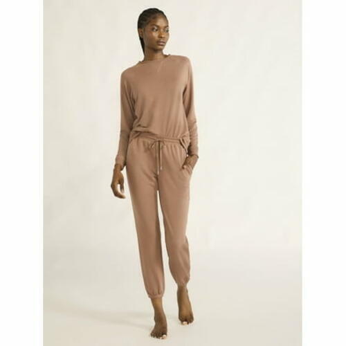 Joyspun Womens French Terry Sweatshirt and Joggers Set 2-Piece Size XS