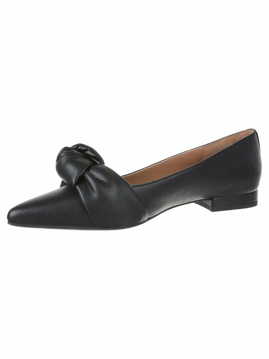 Sam & Libby Womens Laurena Pointed Toe Ballet Flat Black Size 8