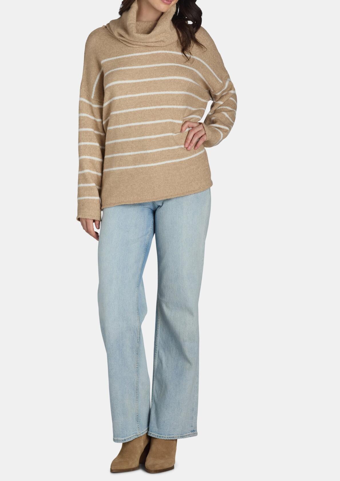 Dreamers by Debut Womens Cowl Neck Sweater with Long Sleeves