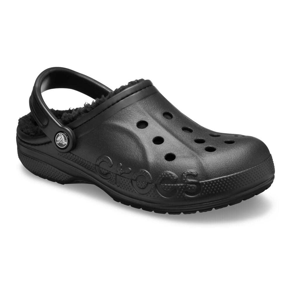 Crocs Unisex Baya Lined Clog Black Size Men 7/Women 9