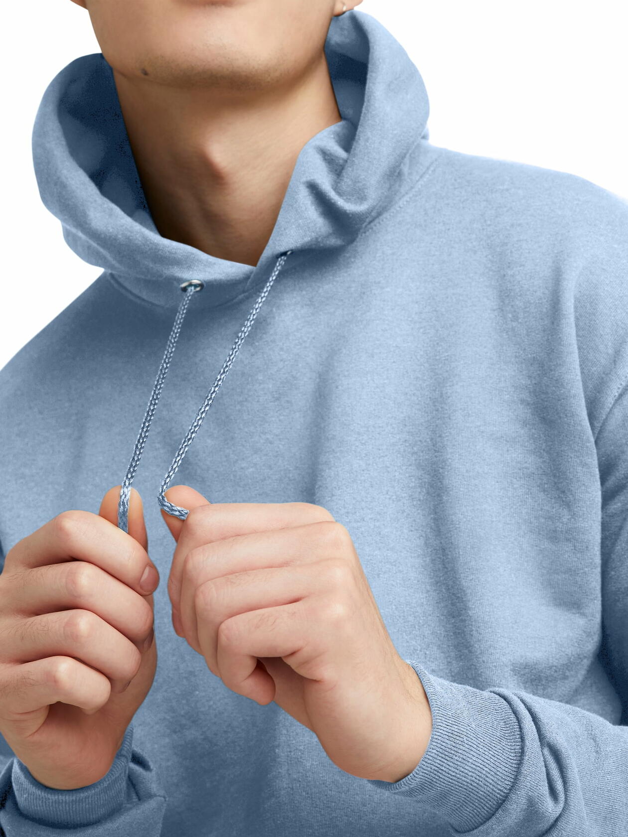 Hanes Men's & Big Men's EcoSmart Fleece Pullover Hoodie Light Blue Size XL