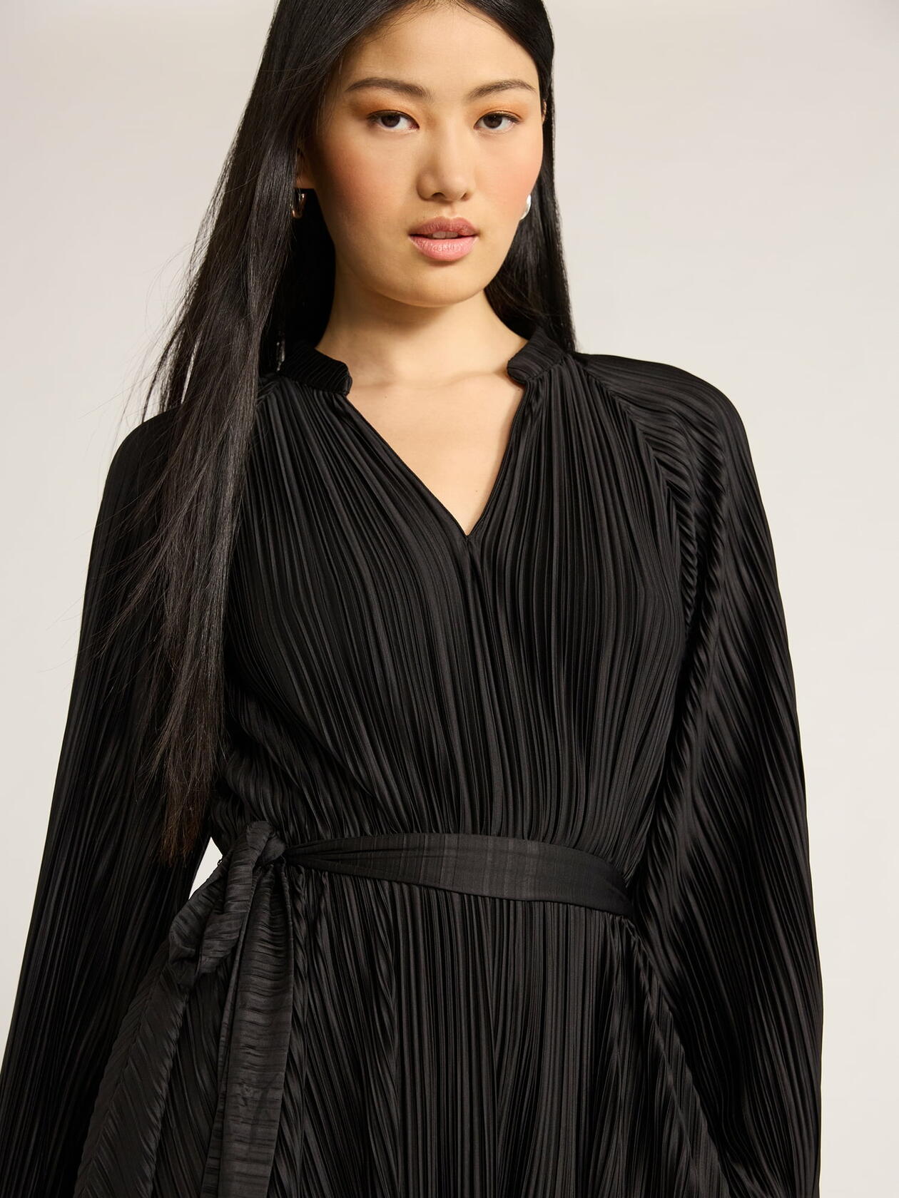 Scoop Womens and Womens Plus Pleated Handkerchief Hem Dress Black Size S