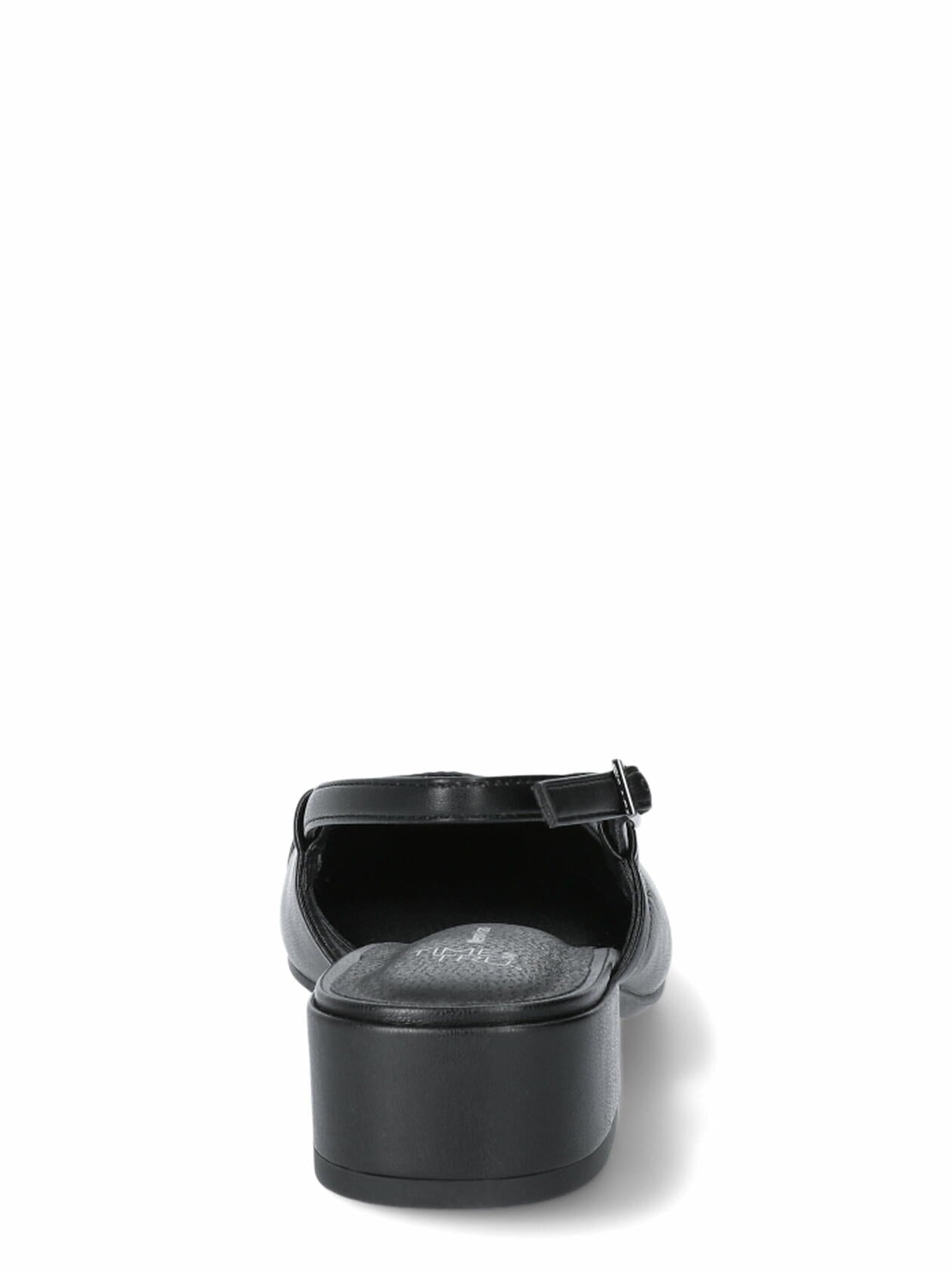 Time and Tru Womens Block Heel Slingbacks Black Size 9