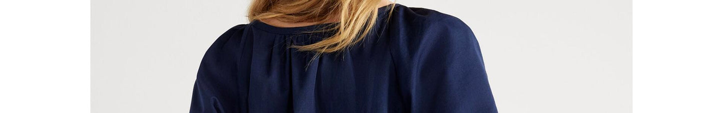 Free Assembly Womens Square Neck Top with Short Sleeves Navy Blazer Size S