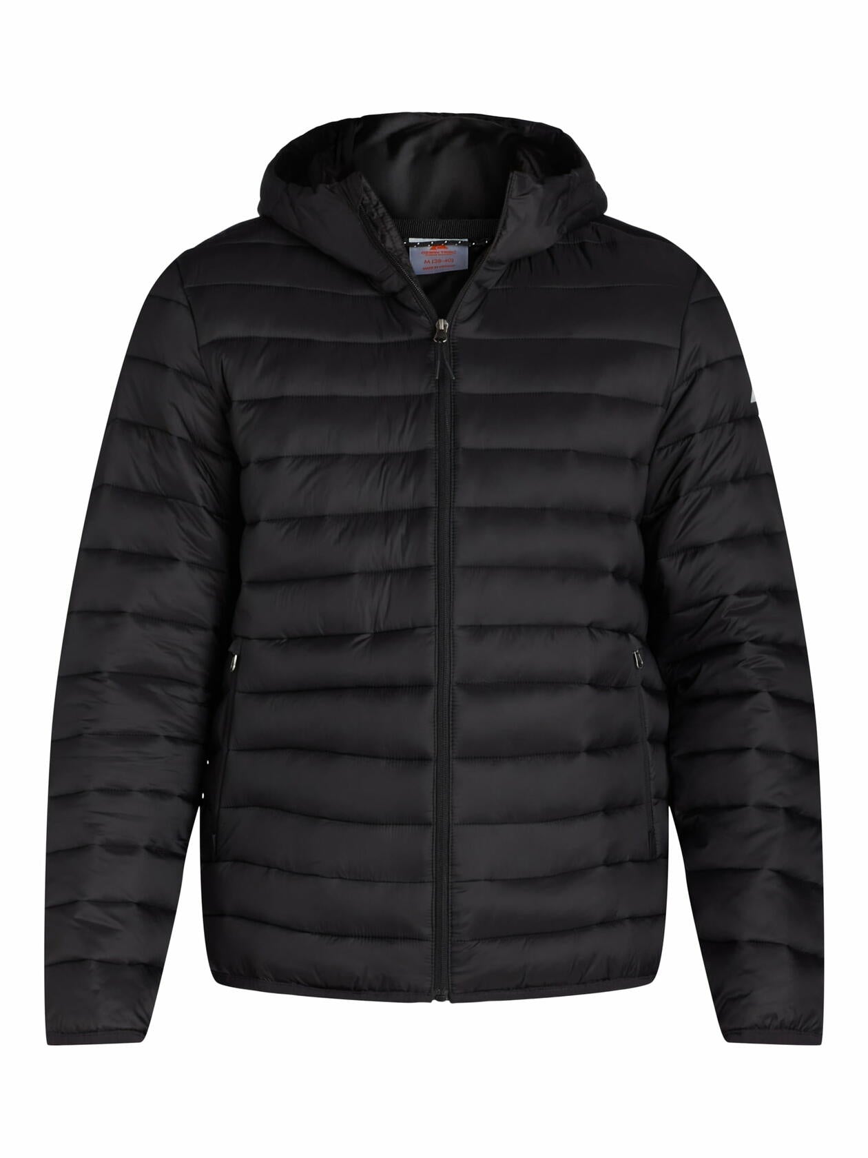 Ozark Trail Mens Quilted Hooded Puffer Jacket Full Zip Rich Black Size L (42-44)
