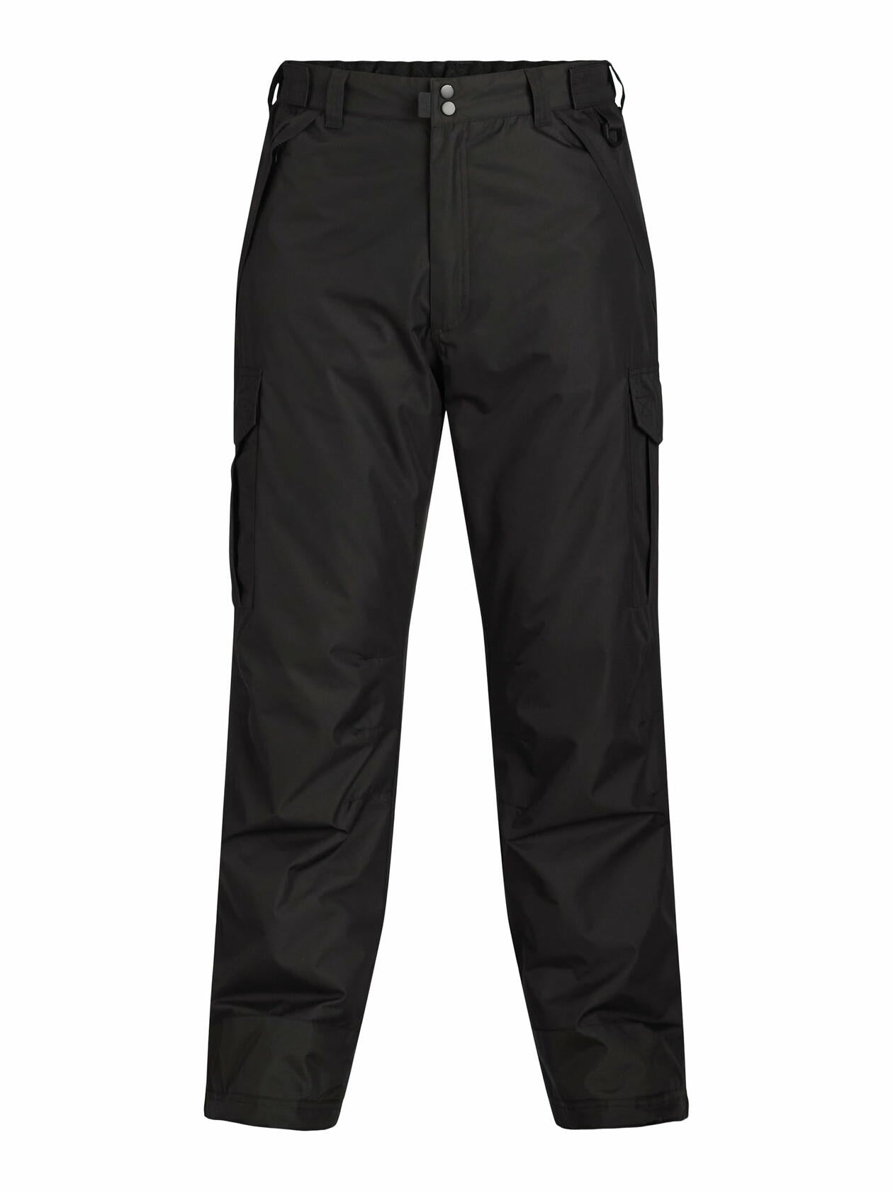 Ozark Trail Men's Cargo Pocket Ski Pants Rich Black Size XL