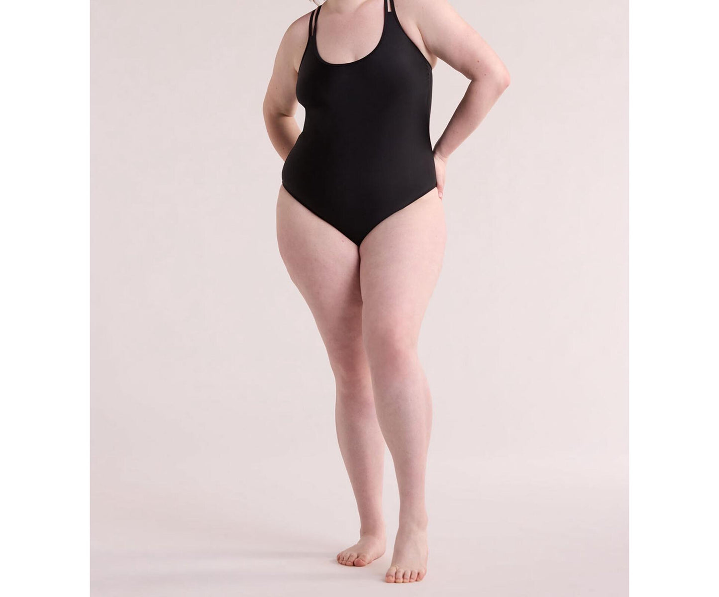 No Boundaries Juniors Multi Strap One-Piece Swimsuit Rich Black Size M