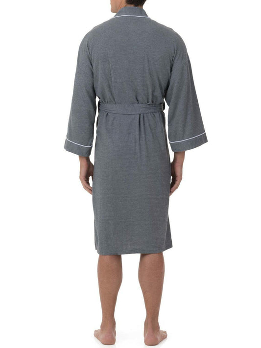 Fruit of the Loom Men's Waffle Knit Robe, Grey