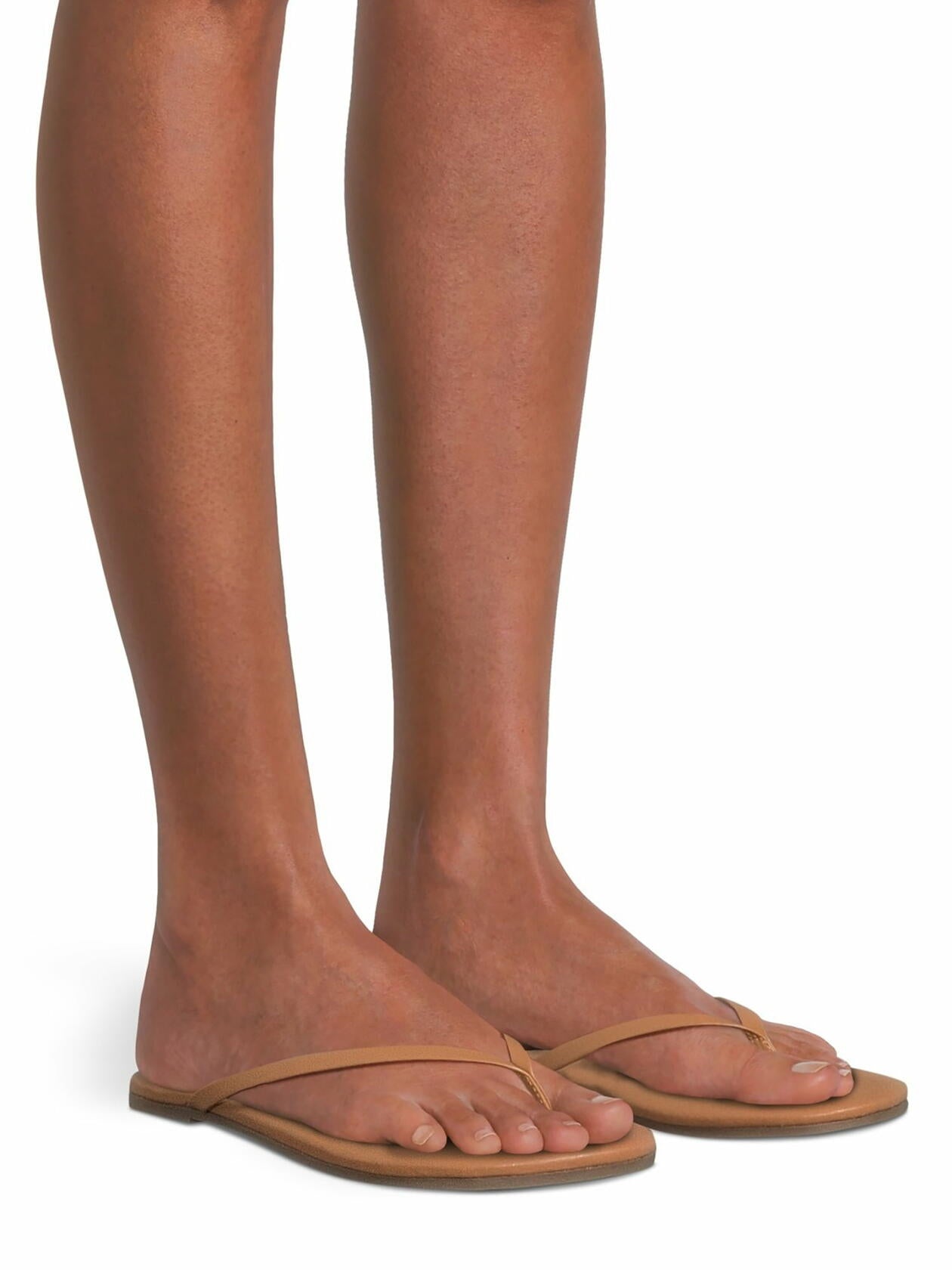 Time and Tru Womens Barely There Thong Sandals Comfort Foot Slip-on Tan Size 9