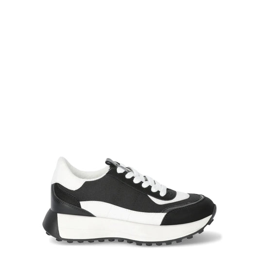 No Boundaries Womens Retro Sneakers Memory Foam Lace-Up Black and White Size 9.5