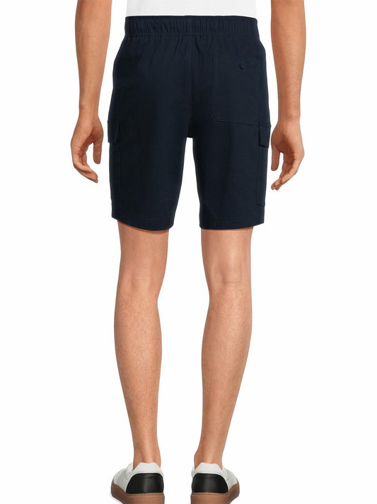 Hollywood Mens Stretch Twill Cargo Shorts 8" Inseam Navy Size L