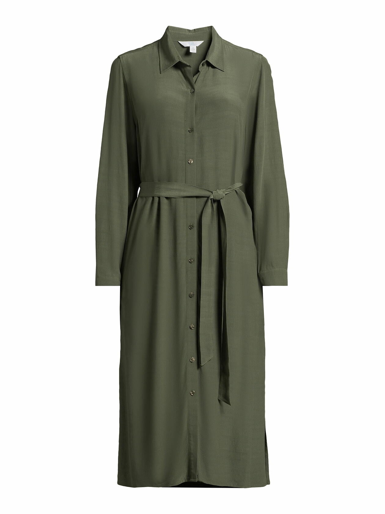 Time and Tru Womens Button Front Shirt Dress with Long Sleeves Sea Turtle Sz XL