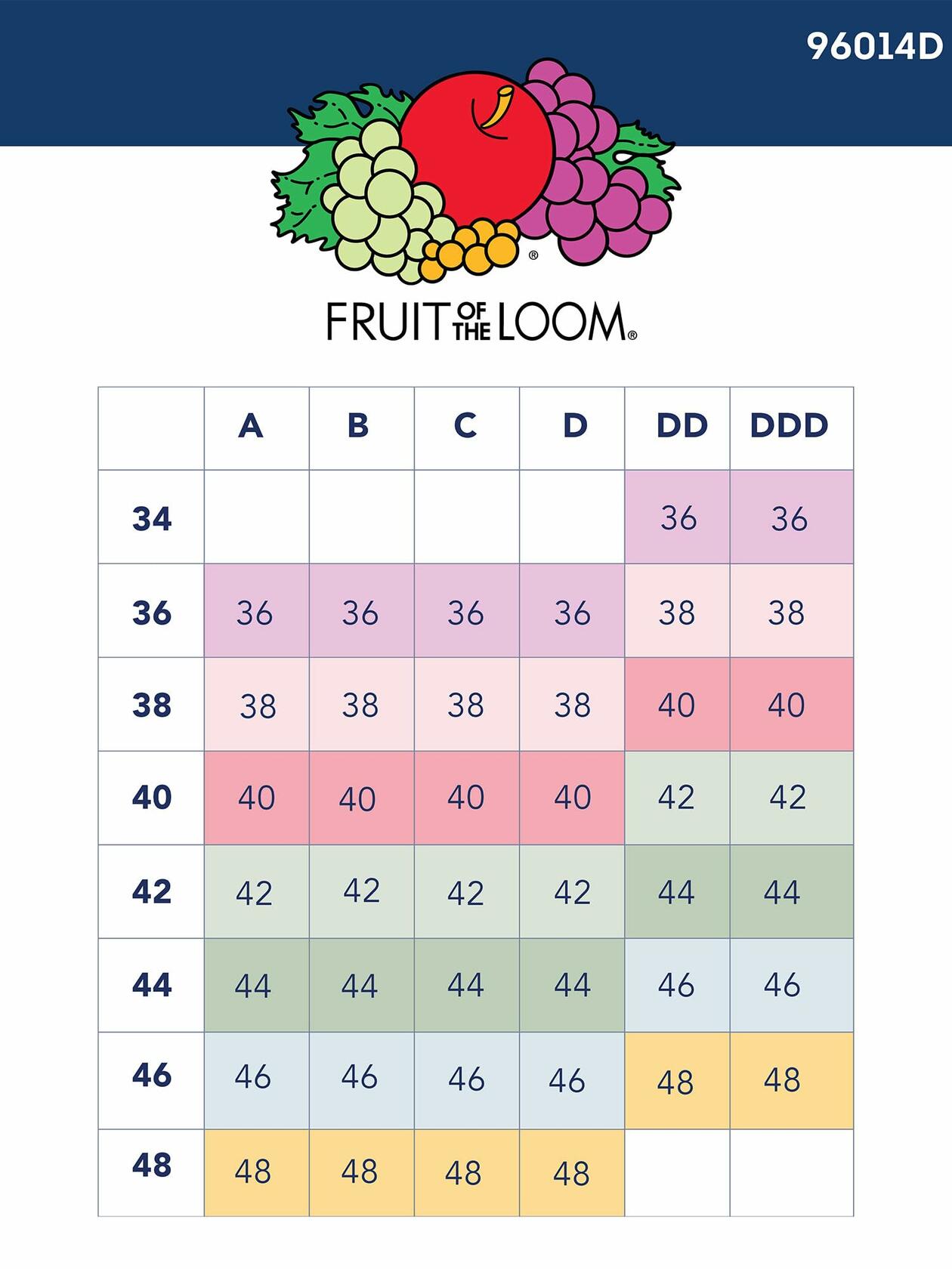 Fruit of the Loom Womens Comfort Sports Bra 3-Pack Black/White/Grey Size 38