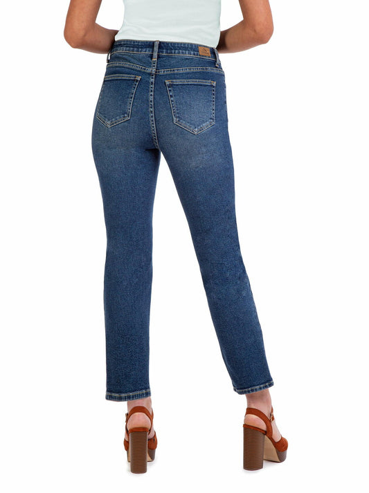 Jordache Womens High Rise Straight Jeans Dark Enzyme Size 20