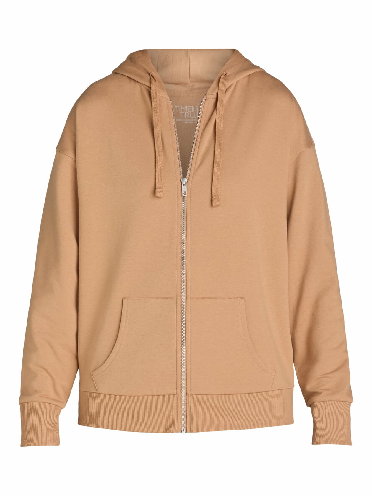 Time and Tru Womens and Womens Plus Zip Up Fleece Jacket with Hood Size M