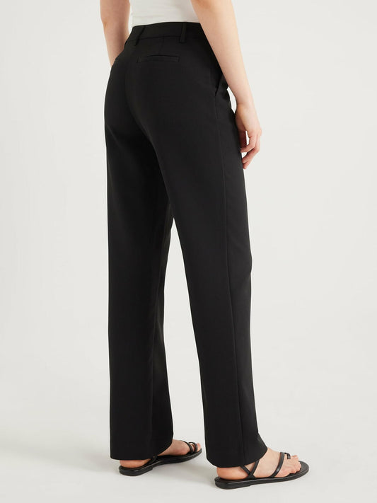 Scoop Womens Ultimate Crepe Stovepipe Suit Pants 32 Inseam Black Soot Size 12