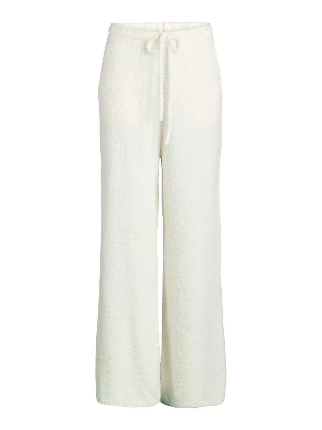 Joyspun Womens Chenille Pull-On Pants Winter White Size L