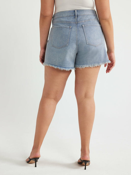 Sofia Jeans Womens Plus Size Lila Relaxed Mid Rise Frayed Hem Easy Shorts 5