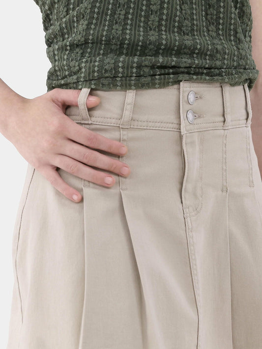 No Boundaries Mid Rise Button Skirt Womens Khaki Size M