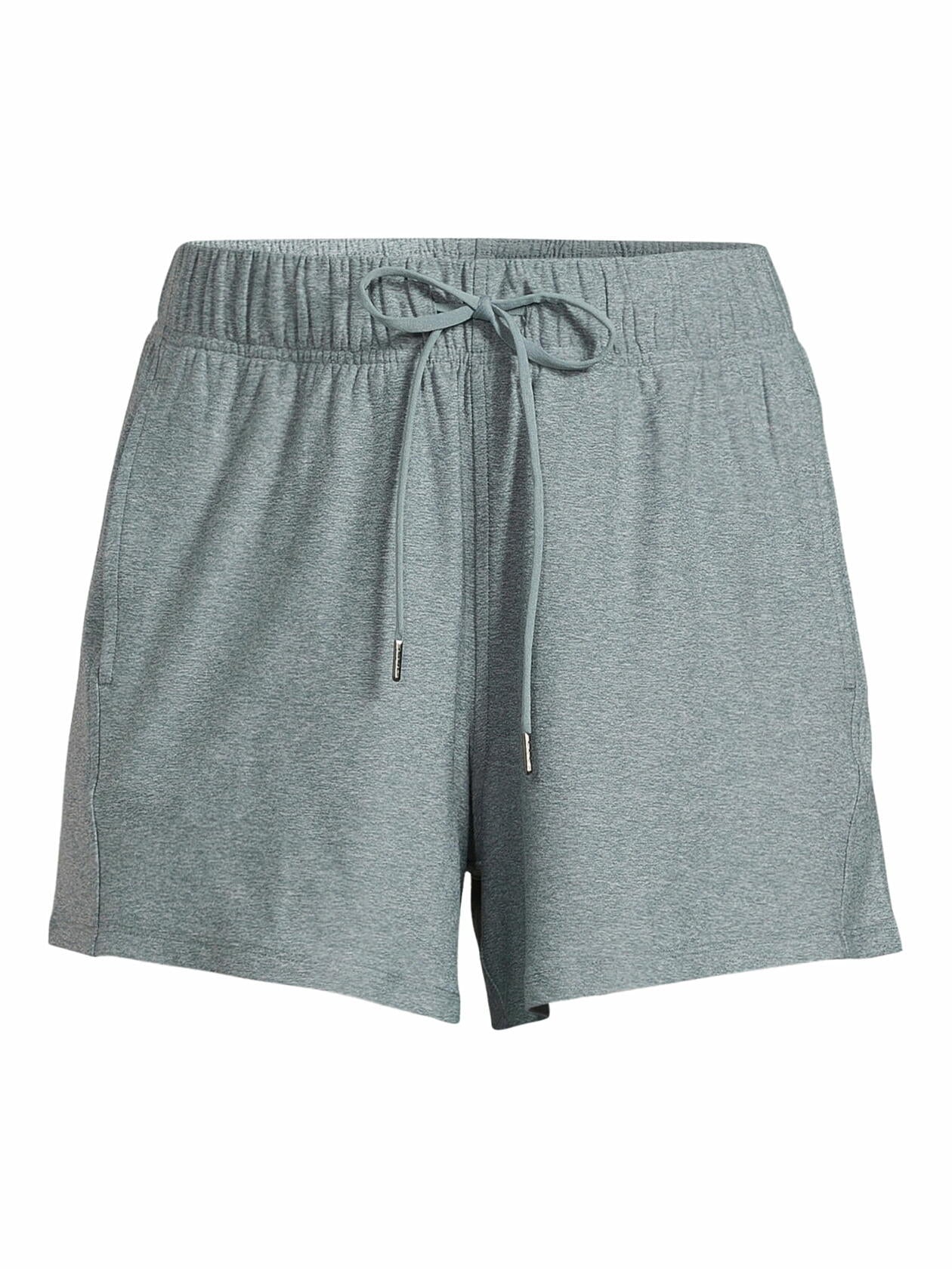 Athletic Works Womens ButterCore Soft Gym Shorts Greyed Teal Spacedye Sz XXL(20)