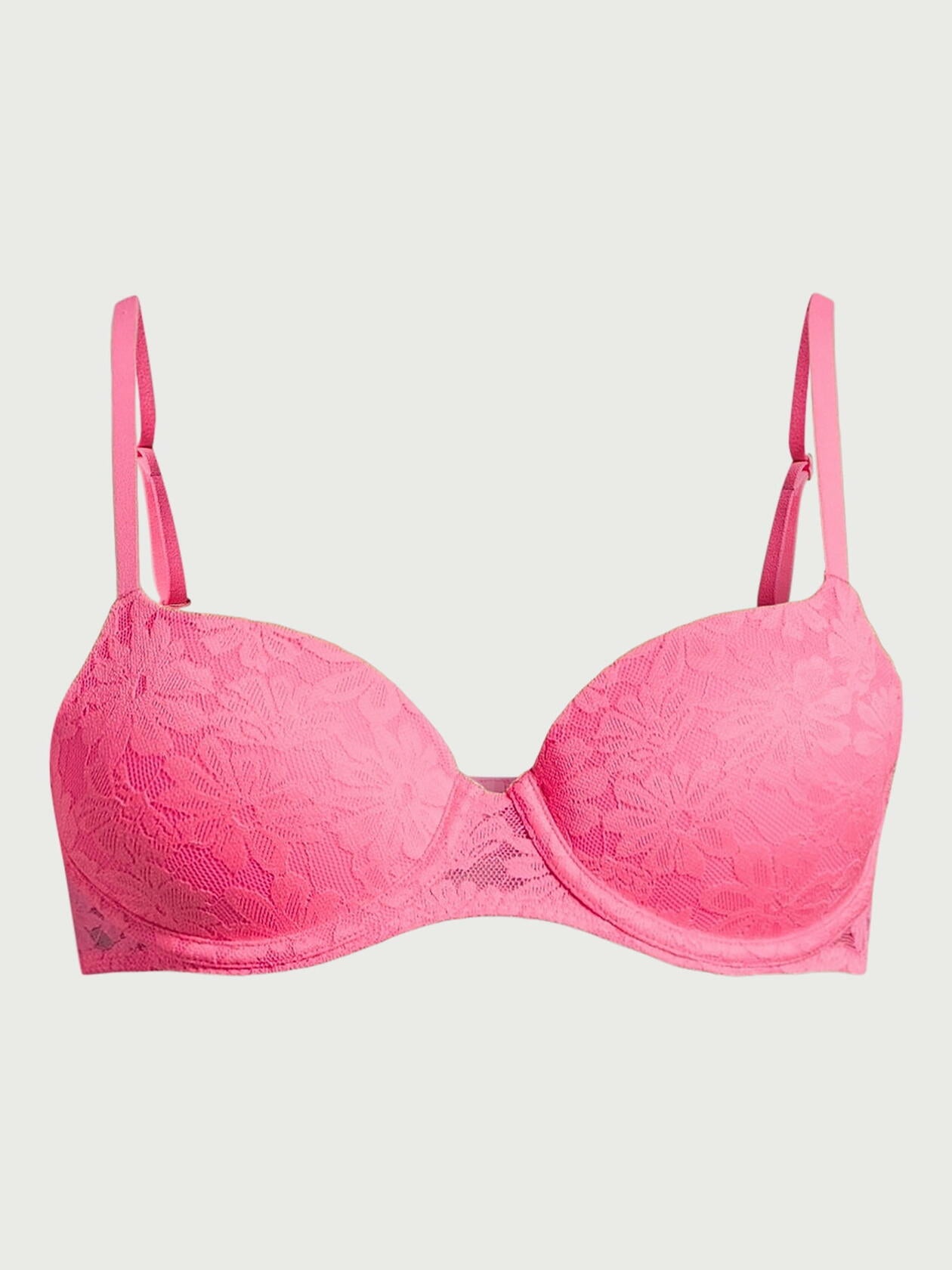 No Boundaries Womens All Over Lace Push Up Bra with Sugarcup Bb Pink Size 40C