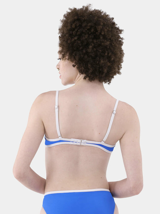 No Boundaries WomenS Contrast Trim Balconette Bikini Top Summer Lagoon Size M