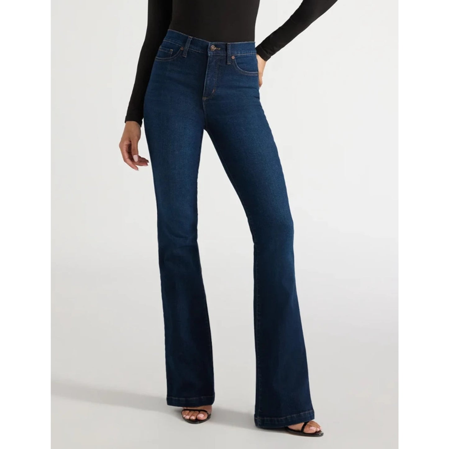 Sofia Jeans Womens Melisa Flare High Rise Jeans Dark Wash Size 20