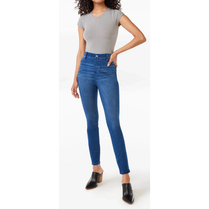 Time and Tru Womens Jeggings High Rise 29" Inseam Zip Fly Medium Denim Size L