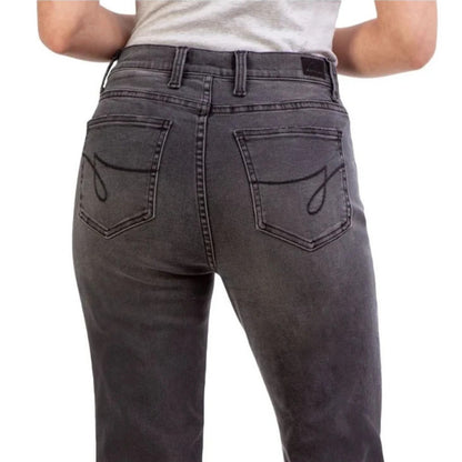 Jordache Womens High Rise Flare Jeans Washed Black Size 18