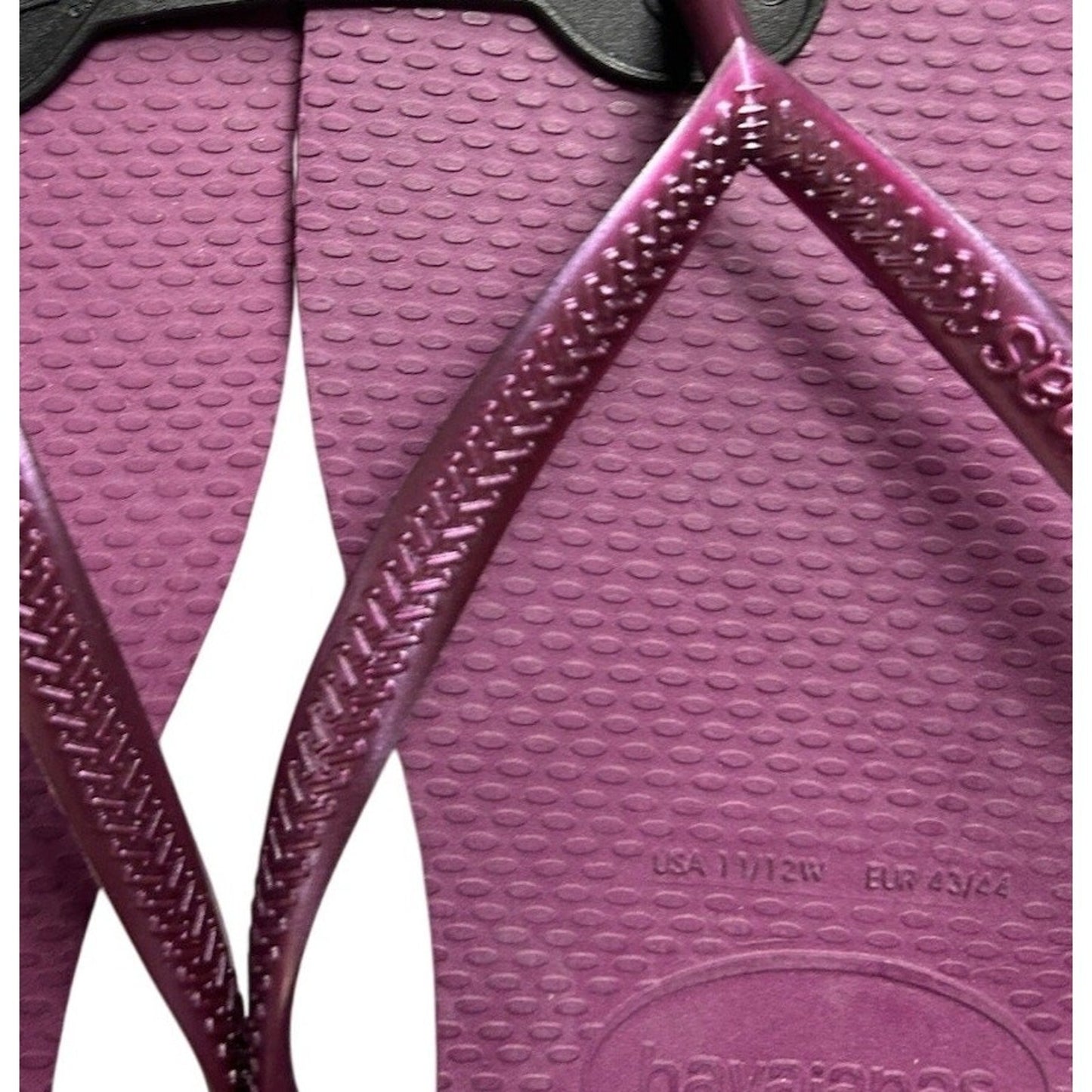 Havaianas Unisex Flip Flop Thong Sandals Slim Purple Açaí Size 11/12W New W/ Tag