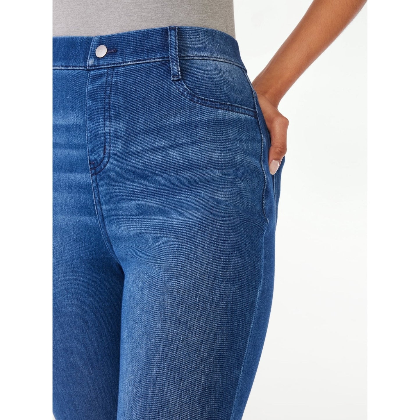 Time and Tru Womens Jeggings High Rise 29" Inseam Zip Fly Medium Denim Size L
