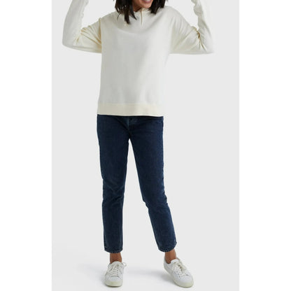 Hanes Womens Originals Garment Dyed Hoodie Fleece Pullover Parchment Size L