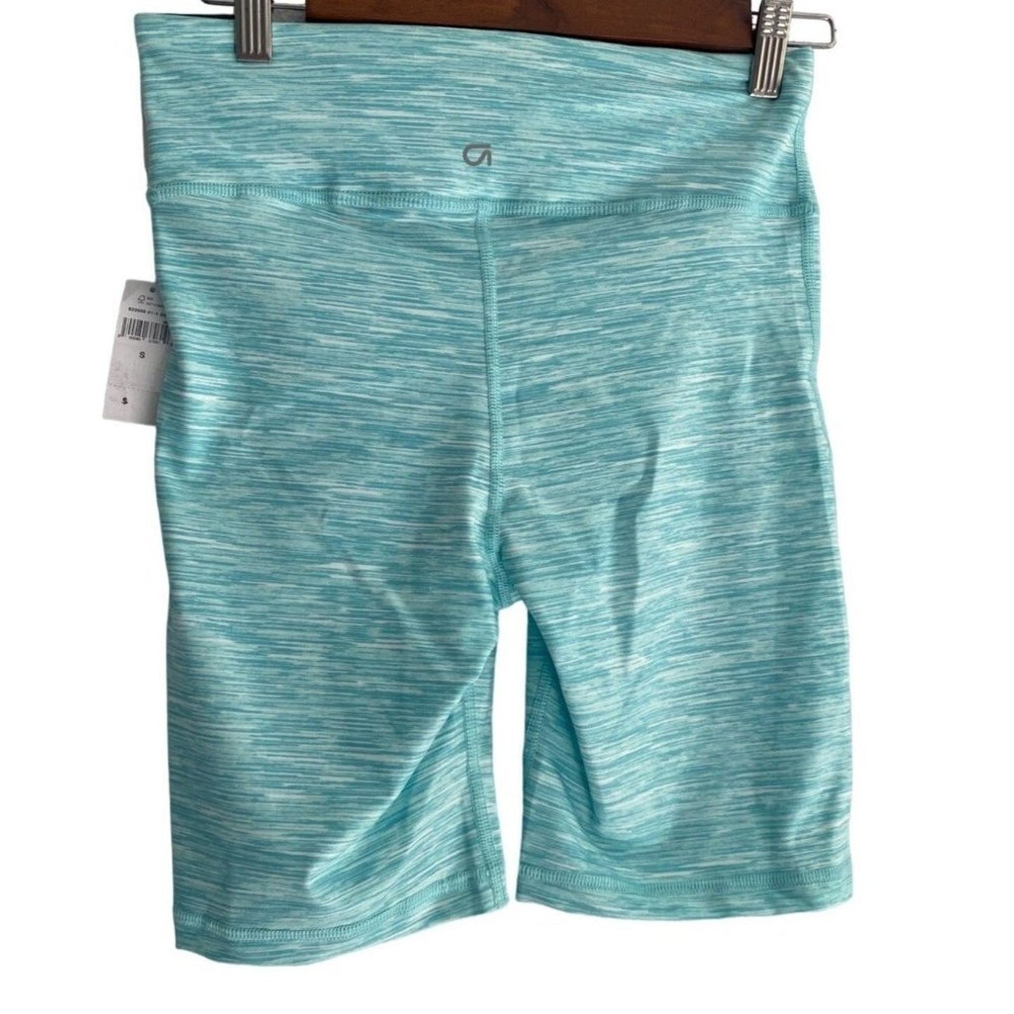 GapFit Womens High Rise Bike Activewear Shorts Pull-On Jade Green Size S
