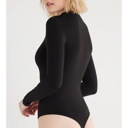 Scoop Womens Bodysuit Fitted Seamless Mock Neck Snap Button Long Sleeve Size XXL