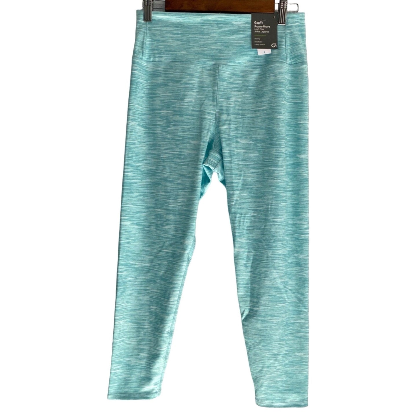 GapFit Womens Jade PowerMove High Rise Leggings Jade Green Size L
