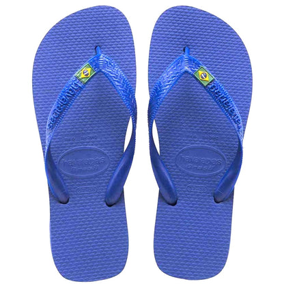 Havaianas Unisex Brazil Flag Top Thong Flip Flops Sandals Blue Size 7/8W -  6/7M