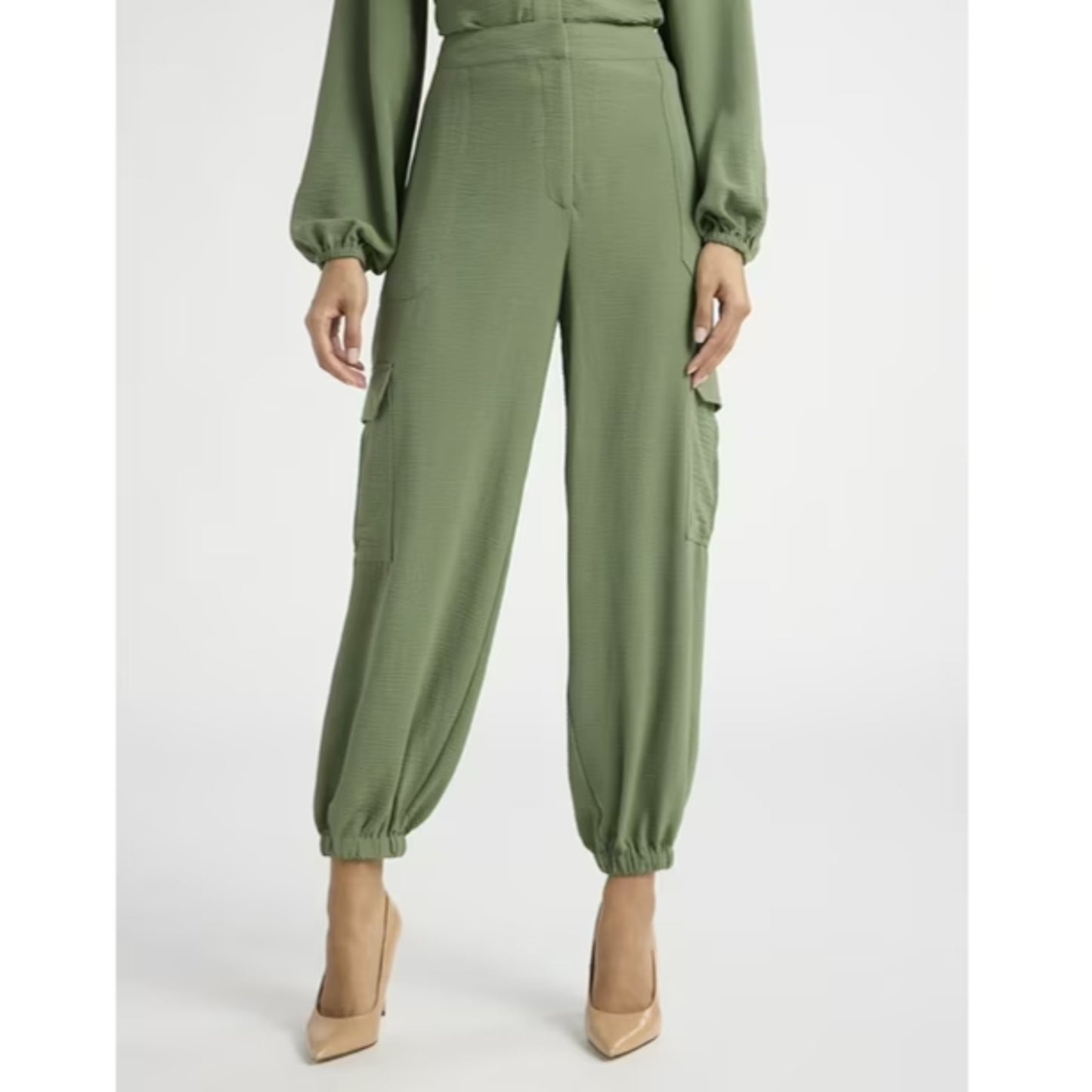 Sofia Jeans Womens Utility Pants Green Tea Size XS