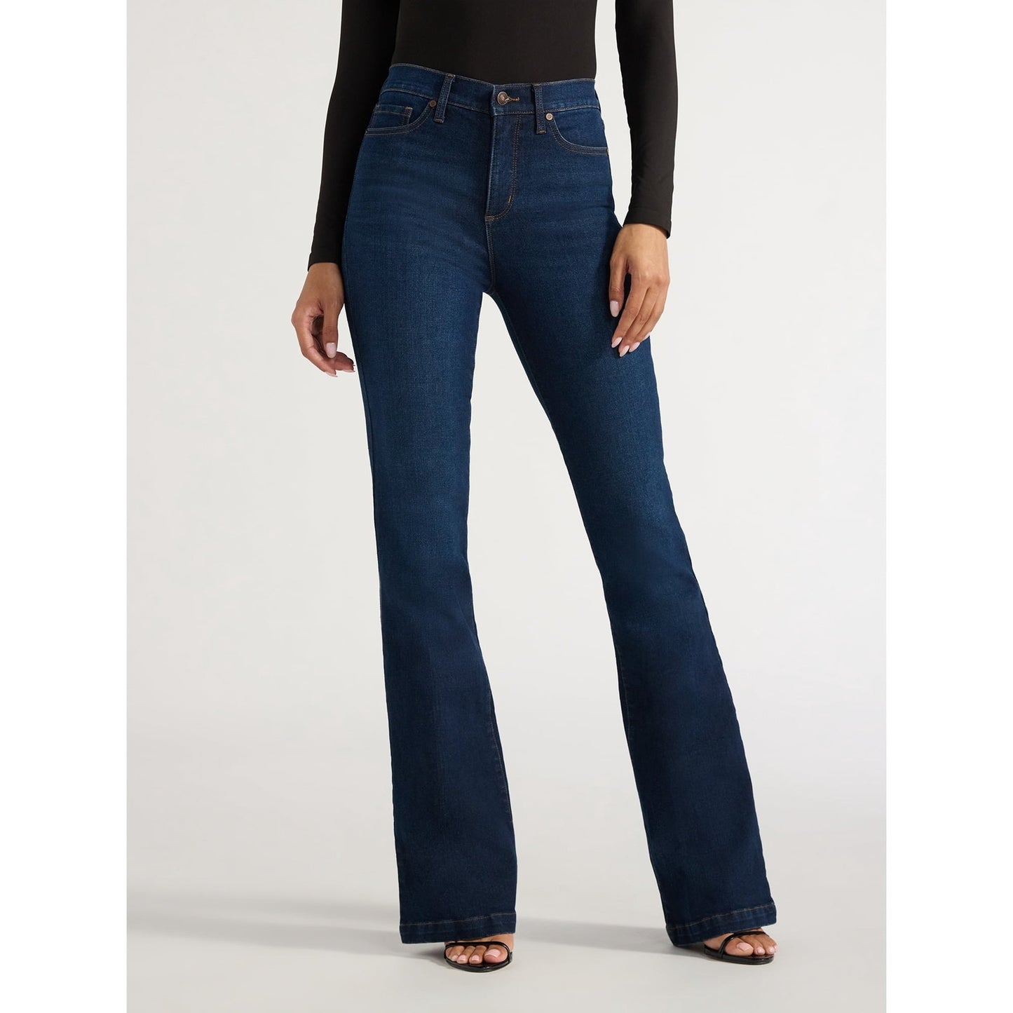 Sofia Jeans Womens Melisa Flare High Rise Jeans Dark Wash Size 20