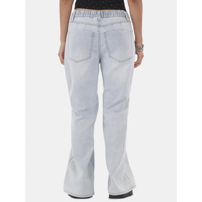 No Boundaries Baggy Wide Leg Jeans Womens Super Light Wash Size XXS (00)