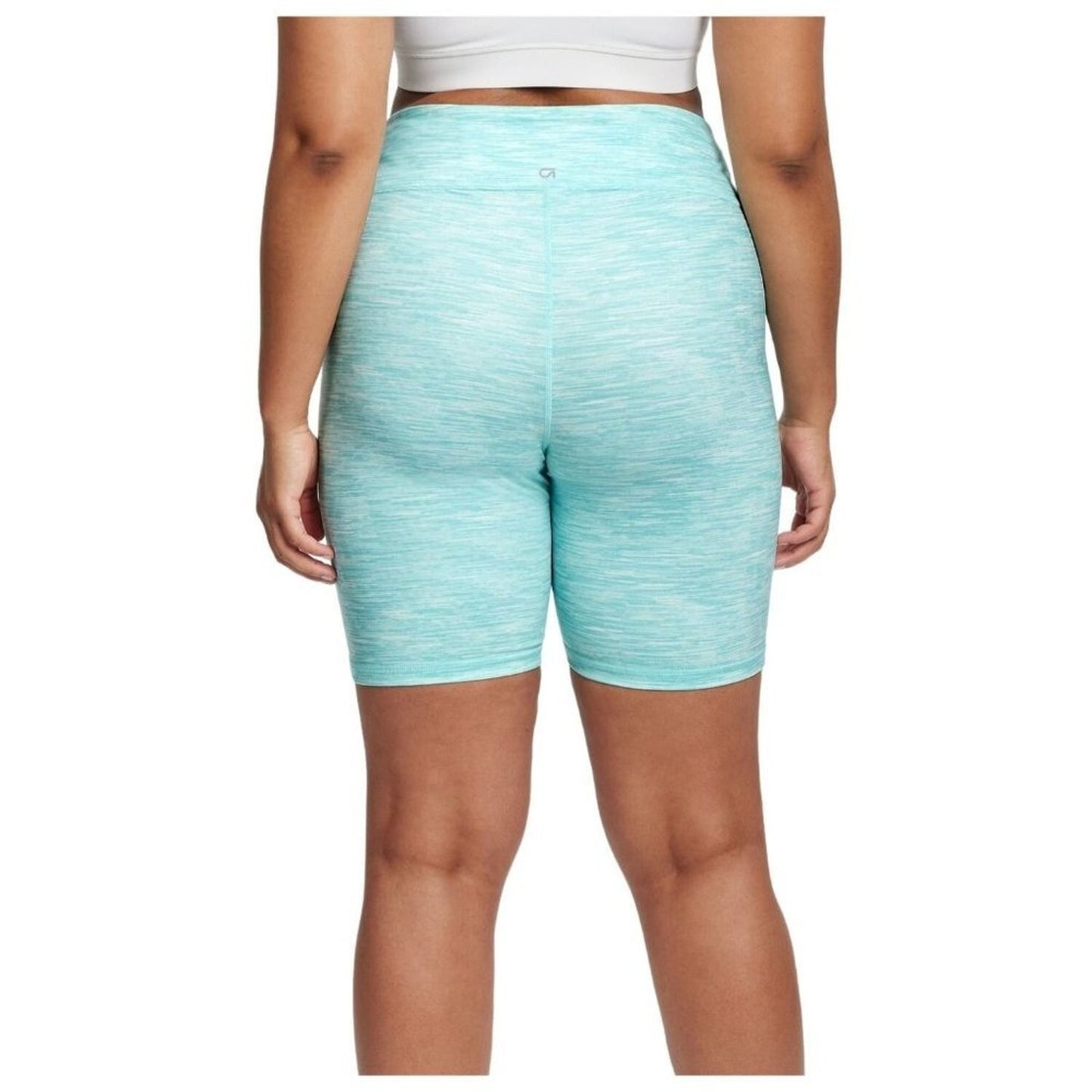 GapFit Womens High Rise Bike Activewear Shorts Pull-On Jade Green Size S
